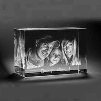 Cube en verre de cristal personnalisée, Plaque en cristal vierge, cadeau de gravure Laser 3d, pièces