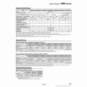 Régulateur de surpression pneumatique SMC VBA11A-F02GS pièces pneumatiques - Product Image 1