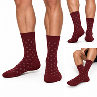 Chaussettes en coton pour hommes, personnalisées avec logo, respirantes, jacquard, style business décontracté, vente en gros
