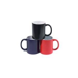 Customizable Ceramic <b>Mugs</b> Solid Color With Handle Color <b>Changing</b> <b>Heat</b> Sensitive For Couples Personalized Gift - Product Image 5