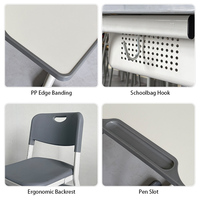 Tables et chaises d'école modernes en métal, démontables, écologiques, réglables en hauteur, OEM et ODM