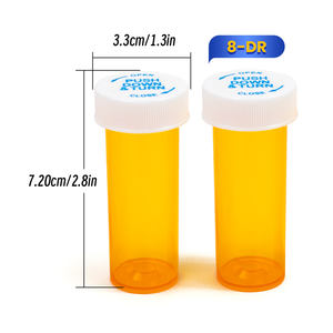 Contenedor de Pastillas Pequeño de Plástico, Frasco para Medicamentos con Tapa Reversible Morada - Product Image 3