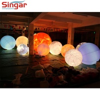 Ballons lumineux LED Planètes du Système Solaire Neuf Planètes Gonflables Planète Saturne
