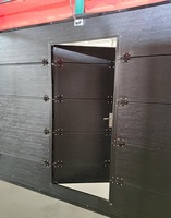Porte de garage automatique moderne avec accès piétonnier