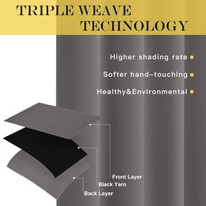 ผ้าม่านโพลีเอสเตอร์100% แน่นอนกรอมเมตฉนวนกันความร้อนสำหรับห้องลานบ้านบานเลื่อนม่านประตูฝรั่งเศสทึบสีเทา - Product Image 6