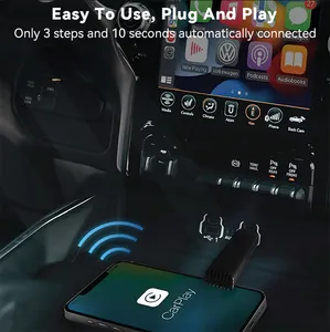 Adaptateur sans fil à connexion automatique CarPlay Dongles pour iPhone Apple Cars Play Convertir filaire en boîte AI sans fil
