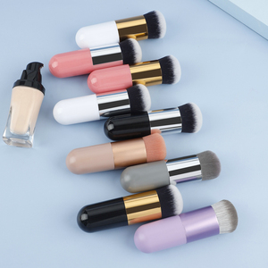 Flat Top Foundation Brush Portable Single Cosmetic Makeup Brush Private Logo - Product Image 4
