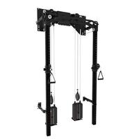 Rack de musculation mural multifonctionnel pliable pour usage domestique et professionnel avec support de poids en acier inoxydable