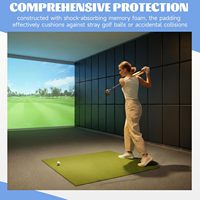 Panneaux de protection acoustique sur mesure, mousse insonorisante, rembourrage de sécurité pour enclos de golf intérieur
