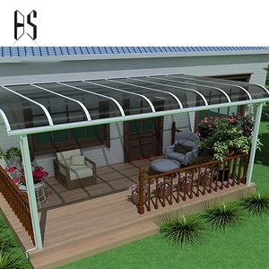 Auvent de protection UV personnalisé de haute qualité avec structure en alliage d'aluminium et toit en polycarbonate pour auvent extérieur, balcon ou terrasse - Product Image 6