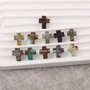 Mezcla de cabujones en forma de cruz piedras preciosas sueltas para la fabricación de joyas piedras pulidas naturales únicas perfectas para colgantes - Product Image 1