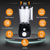 Mixeur à smoothies 650W, broyeur de poudre sèche et humide 2 en 1, machine à mélanger pour épices, céréales, herbes