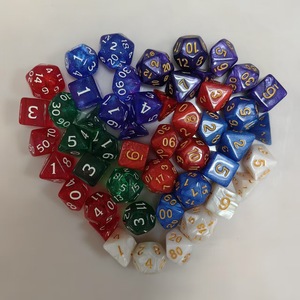 Starry Sky Glitter <b>Dice</b> <b>Set</b> Multicolor Multi Sided RPG Game <b>Dice</b> 7 Pieces - Product Image 2