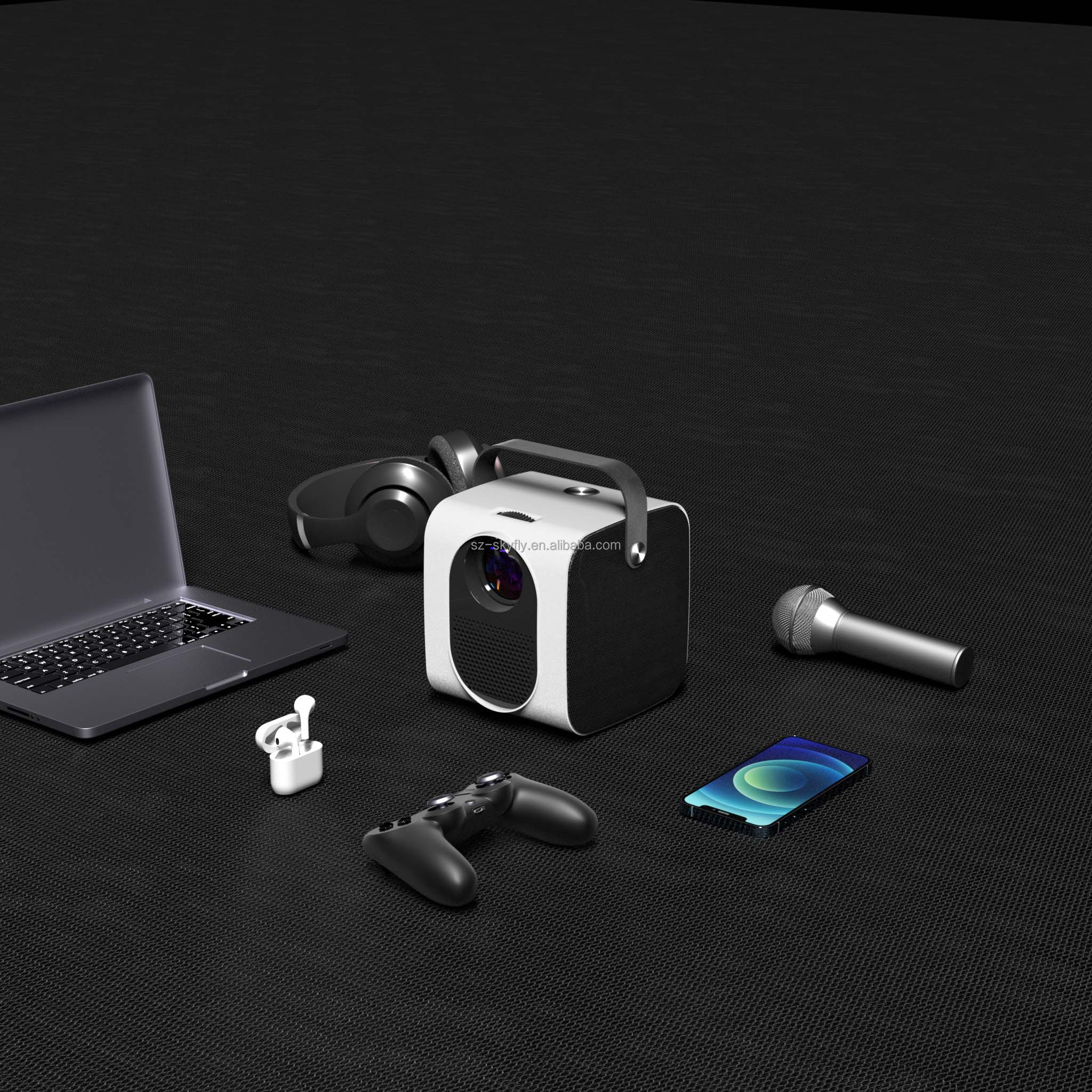 Оптовая продажа, новый ЖК-проектор Sky Fly Xming Q1, светодиодный проектор 1080P HD со встроенным аккумулятором, портативный мини-домашний кинотеатр, пико-проектор для фильмов, подарки