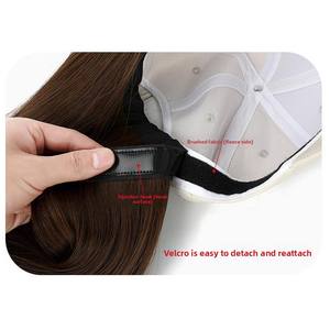 2025年新作 ウィッグハット 取り外し可能 ミディアムロング ウェーブヘアピース 高ボリューム 自然な見た目 卸売 - Product Image 5