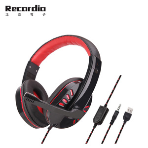 GAE-755 Gaming Casque Casque pour PS4 Commutateur Xbox filaire casque Écouteur avec Micro USB Led Lumière <span class=keywords><strong>isolation</strong></span> du <span class=keywords><strong>bruit</strong></span> - Product Image 1