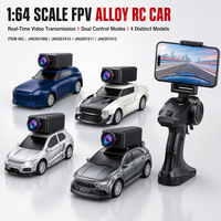 Voiture RC FPV 1:64 en gros, berline urbaine en alliage moulé sous pression, gris bronze élégant, argenté, mini-jouet à double commande 2,4 GHz