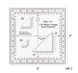 DF MP-2 - Transportador de ángulos táctico para exteriores, herramienta de lectura de mapas - Product Image 2