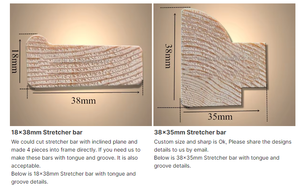 Wholesale High Quality Custom Art Stretcher Bar Wooden <strong>Frame</strong> for Canvas Prints - Product Image 6