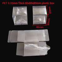 Boîte en plastique carrée pliable transparente en PET jetable, épaisseur 0,35 mm, personnalisable avec vernissage et gaufrage, pour emballage alimentaire, gâteaux et cadeaux