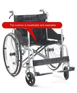 Fauteuil roulant manuel pliable en acier au carbone portable pour les personnes âgées, utilisation en extérieur et en voyage - Product Image 5