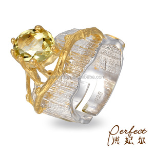 Fornitore di <span class=keywords><strong>Gioielli</strong></span> da Donna Anello di Lusso con Perla in Argento Sterling 925 Placcato Oro dal Design Artigianale Personalizzato di <span class=keywords><strong>Epoca</strong></span> Marocchina - Product Image 2