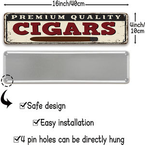 Letrero Metálico Retro de Primera Calidad con Diseño de Cigarros, <span class=keywords><strong>Solo</strong></span> los Hombres Grandes Fuman Cigarros, Decoración para Cuarto de Hombre, Bar, Placa Decorativa de Pared - Product Image 5