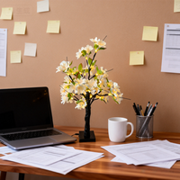 Lampe de table décorative rechargeable par USB, branche d'arbre, lampe décorative à LED, fleurs lumineuses pour la chambre, bureau