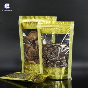 Tùy Chỉnh Rõ Ràng Phía Trước Moistureproof Vàng Trở Lại Nắp Kéo Ziplock Túi Gravure In Ấn Đứng Túi Cho Bao Bì Thực Phẩm Thức Ăn Vật Nuôi - Product Image 4