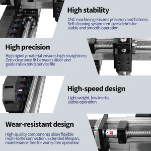 Gantry Robot 4-Achsen XYZ Schiebe tisch CNC-Maschine <span class=keywords><strong>Linear</strong></span> führung Drehmaschinen befestigungen Kunden spezifisch hochpräzise 50-1000mm 25kg Last lager - Product Image 5