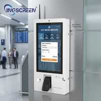 INGSCREEN LCD Código QR Pago Reconocimiento de código de barras Pantalla táctil Pedido Autoservicio Pago Quiosco Impresora en supermercado