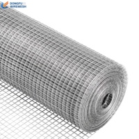 Grillage soudé galvanisé DONGFU WWM DF-WWM en acier inoxydable à faible teneur en carbone, rouleau de grillage pour clôture, mailles carrées 6x6 1010, pour cages
