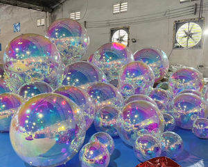 Boule <span class=keywords><strong>gonflable</strong></span> géante d'usine, sphère suspendue irisée, boule miroir flottante pour la publicité - Product Image 3
