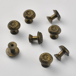 Furniture Handle And Knob Round Bronze Single Hole Traditional Style Cabinet <b>Hardware</b> - Product Image 2