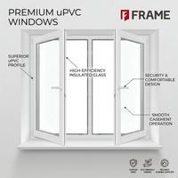 Ventanas Abatibles de PVC de Alto Rendimiento |   Ventana de PVC de Doble Acristalamiento y Múltiples Cámaras con Refuerzo de Acero |   MARCO