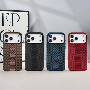 Fundas de Cuero de Lujo L146 para iPhone 17 Pro Max, Carcasa de Teléfono con Fibra de Aramida Ultra Resistente, Capa para Celular - Product Image 1