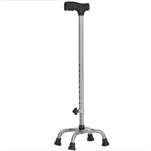 Canne réglable à quatre pieds en acier inoxydable pour personnes âgées, 68-88 cm, capacité 200 kg - Product Image 2