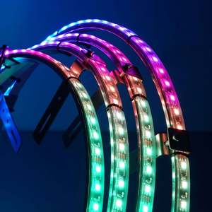 Kit d'éclairage annulaire de roue éclairé par <span class=keywords><strong>LED</strong></span>, Super lumineux, 17.5 pouces, quatre rangées, blanc pur, <span class=keywords><strong>clignotant</strong></span>, IP68 - Product Image 5