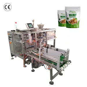 Machine de remplissage et d'emballage de beignets et de noix, entièrement automatique, avec fermeture éclair, pour sacs et sacs, nouveau produit 2023
