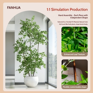 Grandi piante artificiali di decorazione per la casa da 150cm simulazione realistica di plastica verde albero artificiale in vaso piccole piante finte - Product Image 4
