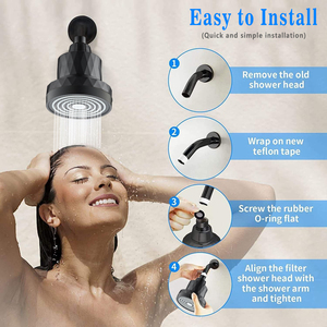 Pomme <span class=keywords><strong>de</strong></span> <span class=keywords><strong>douche</strong></span> filtrante à 10/15/20 étages, 6 pouces, haute <span class=keywords><strong>pression</strong></span>, pluie supérieure, <span class=keywords><strong>pour</strong></span> <span class=keywords><strong>eau</strong></span> dure, réduit les produits chimiques et le chlore - Product Image 5