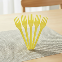 Greenday Compostable CPLA Bestek Vorken Wegwerp Biologisch Afbreekbare Vork Aangepaste Kleur 6inch/6.5inch CPLA Vork voor Fruit Taart