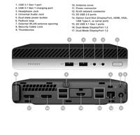 Mini PC de bureau Barebone Tiny ProDesk 400 G4 8ème génération, propre, sans rayures, grade A, testé et fonctionnel