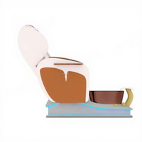 Équipement haut de gamme pour salon de manucure, fauteuil de massage électrique inclinable, fauteuil de pédicure de luxe avec spa pour les pieds et éclairage LED