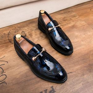 Chaussures habillées en cuir pour hommes IStapromo Gifts, mocassins de bureau et de mariage, chaussures Oxford brillantes colorées à boucle pour soirée - Product Image 3