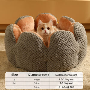 Groothandel Cactusvormig Winter Verdikte Nepbont Warm <span class=keywords><strong>Bed</strong></span> Groot Kattenhondenbed Met Zacht Schuim - Product Image 6