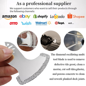 2-1/4inch Phát hành nhanh chóng mặt trăng uốn cong lưỡi kim cương đa công cụ dao động lưỡi cưa để loại bỏ vữa - Product Image 3