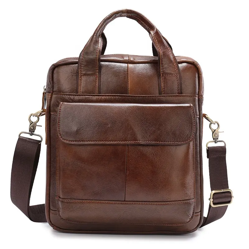 2021 new design leather briefcase leather men business bag men's handbags tote bag genuine leather