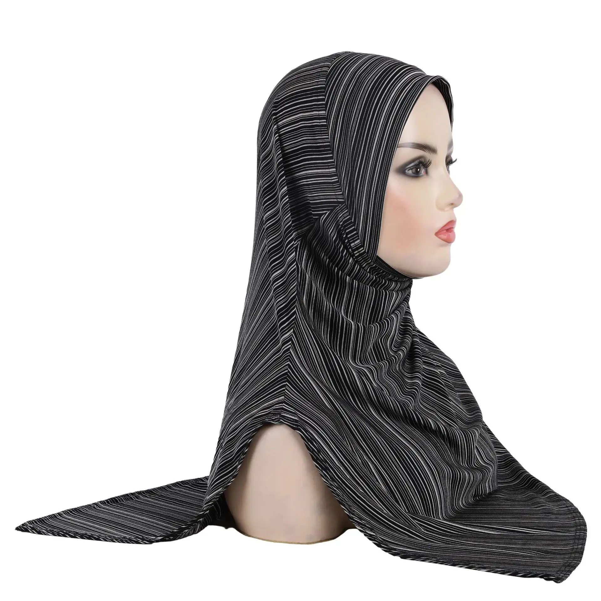 Heißer Verkauf neuer Stil einfaches Leinen Hijab glatte weiche Schals Islamic Lady Mix Farbe Großhandel Hijab Schal Schal
