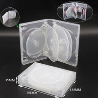 Boîte de rangement multi-disques en plastique PP personnalisée pour DVD, CD de voiture, VCD, enregistrements de mariage, avec couvercle transparent et insert